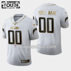 Camiseta Niño NFL Los Angeles Chargers Personalizar Nike Blanco Golden Edition 100th